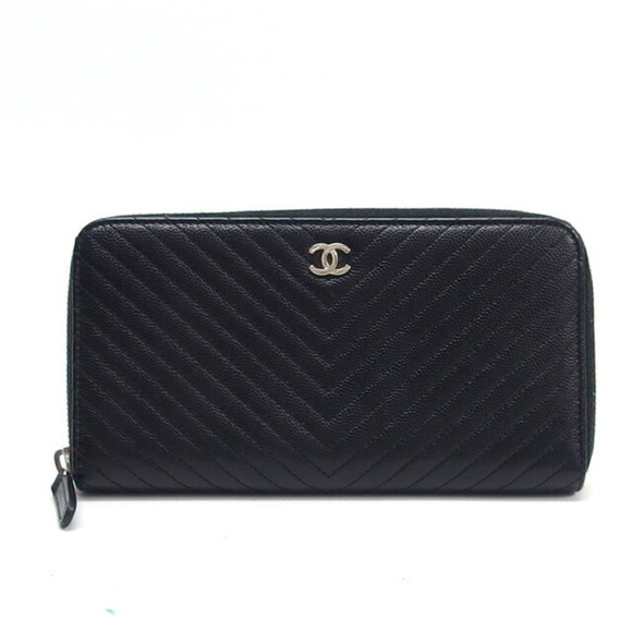 CHANEL Black Caviar Leather Wallet - Picture 1 of 11